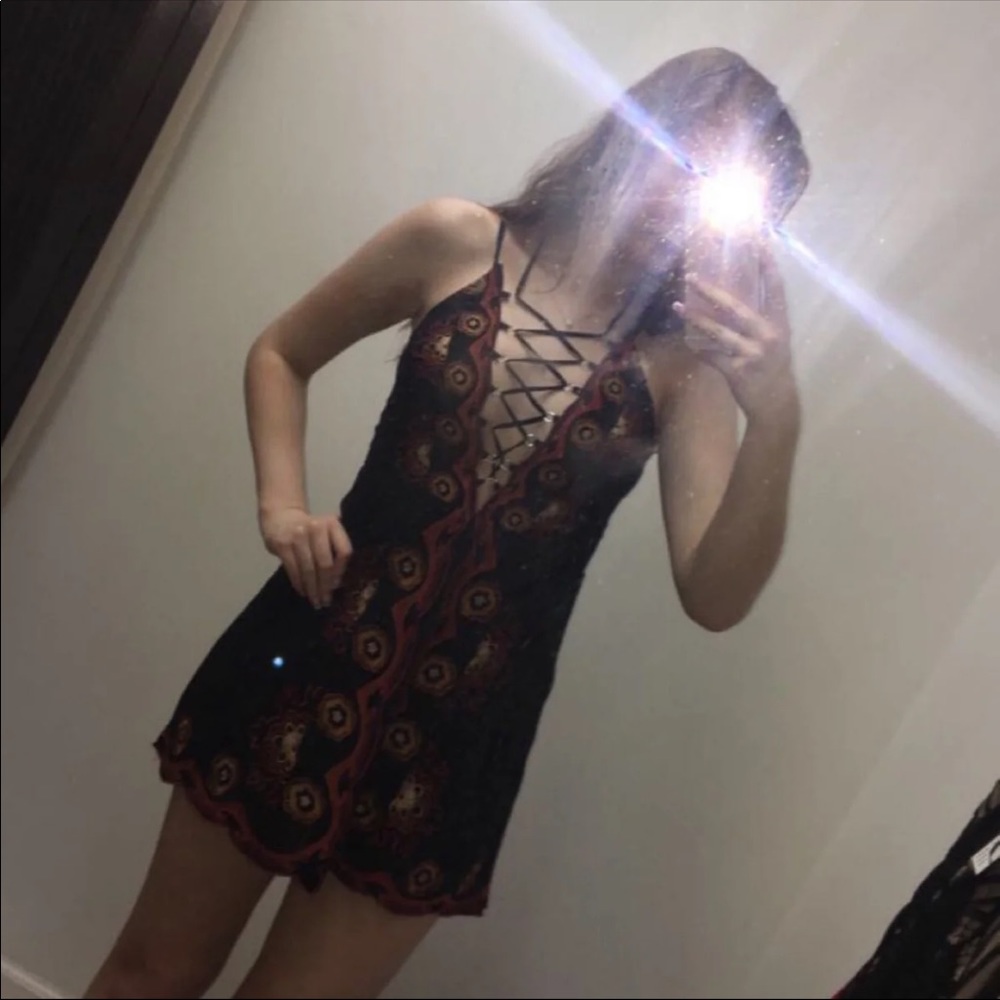 Lace up dress